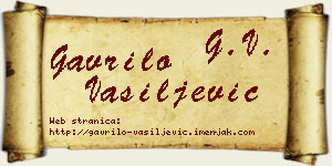 Gavrilo Vasiljević vizit kartica